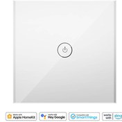 Resim Meross Wi-Fi Apple HomeKit Google Assistant ve Alexa Uyumlu Tek Yönlü Dokunmatik Akıllı Duvar Anahtarı Meross