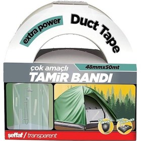 Resim Çok Amaçlı Suya Dayanıklı Tamir Bandı Şeffaf 48mm 50m 