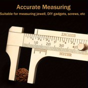 Resim [Dayanıklı İnşaat] Çelik Mini Vernier Kalem 100mm - Çift Ölçek Cep Ölçüm Aracı, Metrik/İmparator MM INÇ, Takı Yapımı ve Hassas Ölçümler için Dayanıklı Metal, Güç Gerektirmez, Takı Yapımı Araçları ve Aksesuarları 