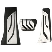 Resim Otomatik Paslanmaz Çelik Gaz Pedalı Gaz Fren Footrest Pedal Pedi Bmw X5 X6 F15 F16 E70 E71 E72 2008 - 2020 At Lhd Parçaları At 