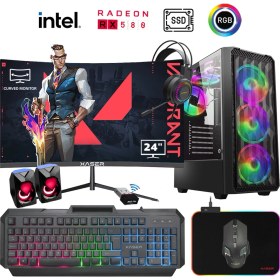 Resim Xaser XSR934 i5 4570 16GB Ram 1tb SSD 8gb RX580 24" Curved Masaüstü Oyuncu Bilgisayarı 