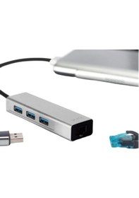 Resim Bix BX06HB 5Gbps 10/100/1000Mbps RJ45 Ethernet Dönüştürücü USB 3.0 Çoklayıcı Adaptör 