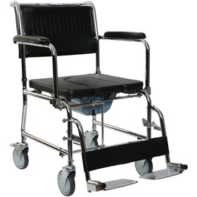 Resim GOLFİ Alüminyum Katlanabilir Manuel Klozetli Banyo Sandalyesi Comfortable Wheelchair 