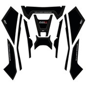 Resim GP Kompozit SYM ADX 125 2023-2024 Uyumlu Tank Pad Seti Siyah 