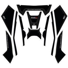 Resim GP Kompozit SYM ADX 125 2023-2024 Uyumlu Tank Pad Seti Siyah 
