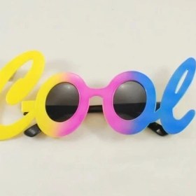 Resim Cool Yazılı Rengarenk Parti Gözlüğü 