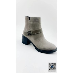 Resim Desen Ayakkabı Hakiki Deri Süet Bot 