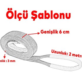 Resim Badem10 Sapan Polyester Spanzet 2 Ton 2 Metre Turkuaz Sağlam Yük Kaldırma Taşıma Indirme Halat 