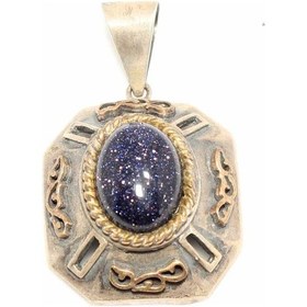 Resim 925 Ayar Gümüş Bronz Karışımı Gece Mavisi Star Taşlı Otantik Kolye Ucu 