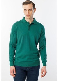 Resim Desen Erkek Basic Polo Yaka İnce Triko Kazak Ö.başı Ö.başı 