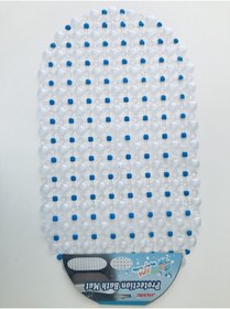 Resim RELATOS Banyo Kaydırmaz Paspas 63x36 Cm Küvet- Fayans Paspası Duşakabin Şeffaf Kaymaz Vakumlu Paspas 