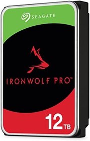 Resim Seagate IronWolf Pro, 12 TB, Kurumsal NAS Dahili Sabit Disk HDD - CMR 3,5”, SATA 6 Gb/sn, 7200 Devir/Dakika, 256 MB Önbellek, RAID Ağa Bağlı Depolama için, Rescue Hizmetleri (ST12000NT001) 