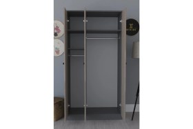 Resim Remaks Fuga 3 Kapaklı Elbise Dolabı - Antrasit Gövde Cordoba Kapak 