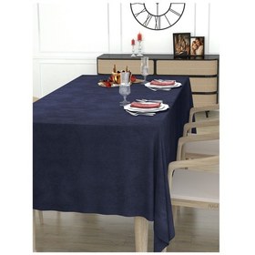 Resim Daily Series Kadife Dokulu Uzay Mavisi Masa Örtüsü Uzay Mavisi 