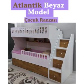 Resim Mürsel Mobilya, Atlantik Beyaz Model Çocuk Ranzası 