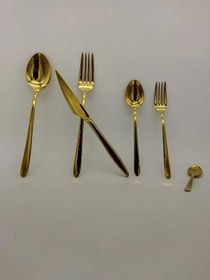 Resim Sdney 36 Parça Titanyum Gold Çatal Kaşık Bıçak Seti Gold 