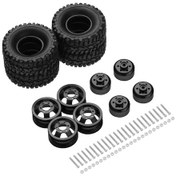 Resim Youtek Wpl C14-c24 Rc Araçlar İçin 4 Adet Metal Jantlı 66mm Lastik Seti - 4x4 Offroad 