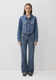 Resim Mavi - Harmony Mid Vintage Classic Denim Jean Ceket 1110639-89575 Mavi 