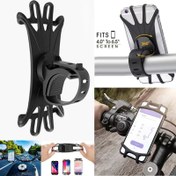 Resim 360° Dönebilen Açık Bisiklet Cep Telefonu Standı, Silikon Tutma Mobil Telefon Tutucu 