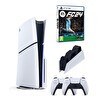 Resim Sony Playstation 5 Slim CD Edition - 2. Dualsense Ps5 Kol - Şarj İstasyonu + Fifa FC 24 Oyun Konsolu (İthalatçı Garantili) 