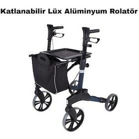 Resim Medilabs Katlanabilen Rollatör Yürüteç Az Yer Kaplayan 125 Kg Kapasiteli Kolay Taşıma 