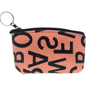Resim Bozuk Para Cüzdanı Anahtarlık Yazılı Desenli Ten Rengi Çok Renkli 