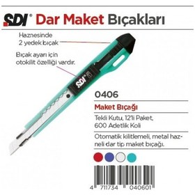 Resim Sdı Maket Bıçağı 0406-Çift Yedek Bıçaklı 