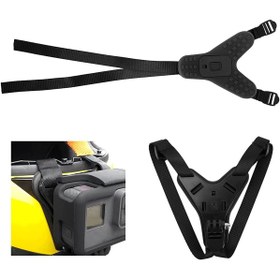 Resim Gplus Gp524 5 Parça Gopro Eken Sjcam Aksiyon Kamera Tutucu Jaw Mount Motor Kask Çene Tutma Aparatı Siyah 