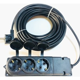 Resim 3 Lü Kauçuk Seyyar Uzatma Kablosu 30 Metre 3x2.5 Mm 