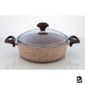 Resim Falez Creamy Granitec 30 Cm Kısa Granit Tencere 
