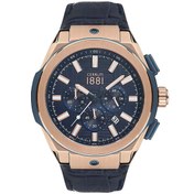 Resim Cerruti 1881 Cra163srbl03abl 47 Mm Lacivert Deri Kordonlu Kronolu Erkek Kol Saati 