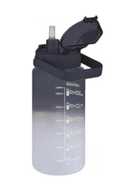 Resim Vagonlife Siyah - Beyaz 1500ml Pipetli/pipetsiz Kullanım Motivasyon Matarası 