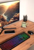 Resim Everest KM-319BT Siyah 2.4G+BT1+BT2 Çoklu Cihaz Bağlantılı Q Set Kablosuz Klavye + Mouse 