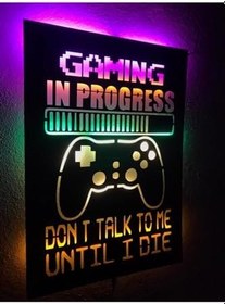 Resim dekoraven Gaming In Progress Işıklı Tablo, gamingprogress 
