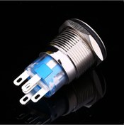 Resim Yongtao 19mm Mavi Led Buton 12v 