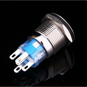 Resim Yongtao 19mm Mavi Led Buton 12v 