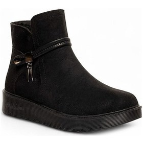 Resim Celira Dvm Süet Siyah Fermuarlı Kadın Kışlık Bot Nsb518 Siyah 