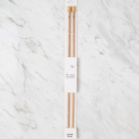 Resim La Mia Whitewood 4.5 mm 36 cm Ahşap Örgü Şişi 