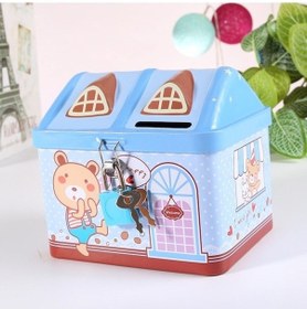 Resim Rogfer Çocuklar Karikatür Tasarruf Küçük Para Depolama Evi Kumbara Mavi 