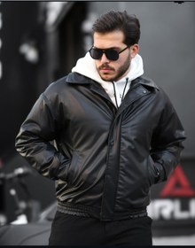 Resim PMS oversize bomber deri ceket 