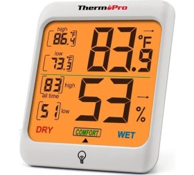 Resim ThermoPro TP53 İç Mekan Dijital Sıcaklık ve Nem Ölçer Özellikli Termometre 