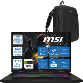 Resim MSI Crosshaır 17 U7-255HX 96GB 4tb SSD+4tb SSD 8GB/RTX5070 115W 17″ QHD+ 240Hz IPS FDOS W018XTRF40 