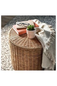 Resim IKEA Tolkning Rattan El Yapımı Saklama Gözlü Puf 