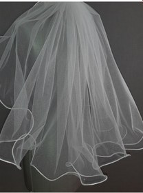 Resim Suzanna Moda 50 Cm Boy 3 Mt Eni Tek Kat Uçları Şerit Bukleli Dalgalı Taraklı Hayal Tül Gelin Duvağı Kırık Beyaz 