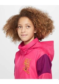 Resim Nike Air Dokuma Kapüşonlu Genç Çocuk Ceketi Pembe 
