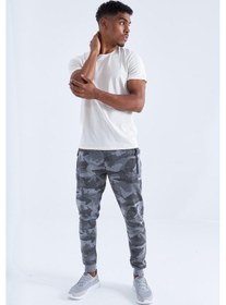 Resim Tommy Life Kamuflaj Desenli Gri Melanj Erkek Eşofman Alt T05er-84754 001 