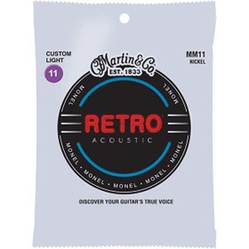Resim Martin & Co Retro (MM11) 011-.052 Custom Light Akustik Gitar Teli 
