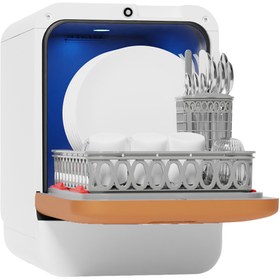 Resim BOB Tezgah Üstü Mini Bulaşık Makinesi Karbeyaz Bakır 