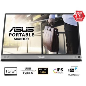 Resim Asus 15.6" MB16AC ZenScreen 5ms Full HD USB Tip-C IPS Taşınabilir Monitör 