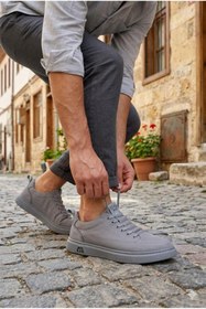 Resim Guja 26Y510-2 Rahat Kauçuk Taban Tekstil Lastik Bağcıklı Sneaker Erkek Ayakkabı 